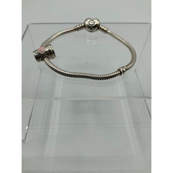 Pandora Charm Bracelet with 1 charm, about 6.5 inches - Picture 1 of 6